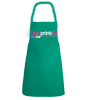 Stoffschürze grün, einseitig farbig bedruckt