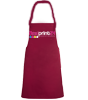 Stoffschürze rot, einseitig farbig bedruckt