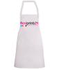 Stoffschürze weiß, einseitig farbig bedruckt